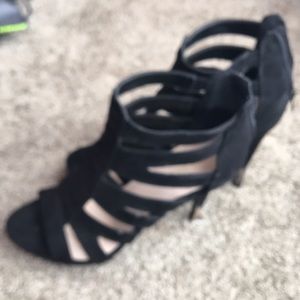 nine west black heels
